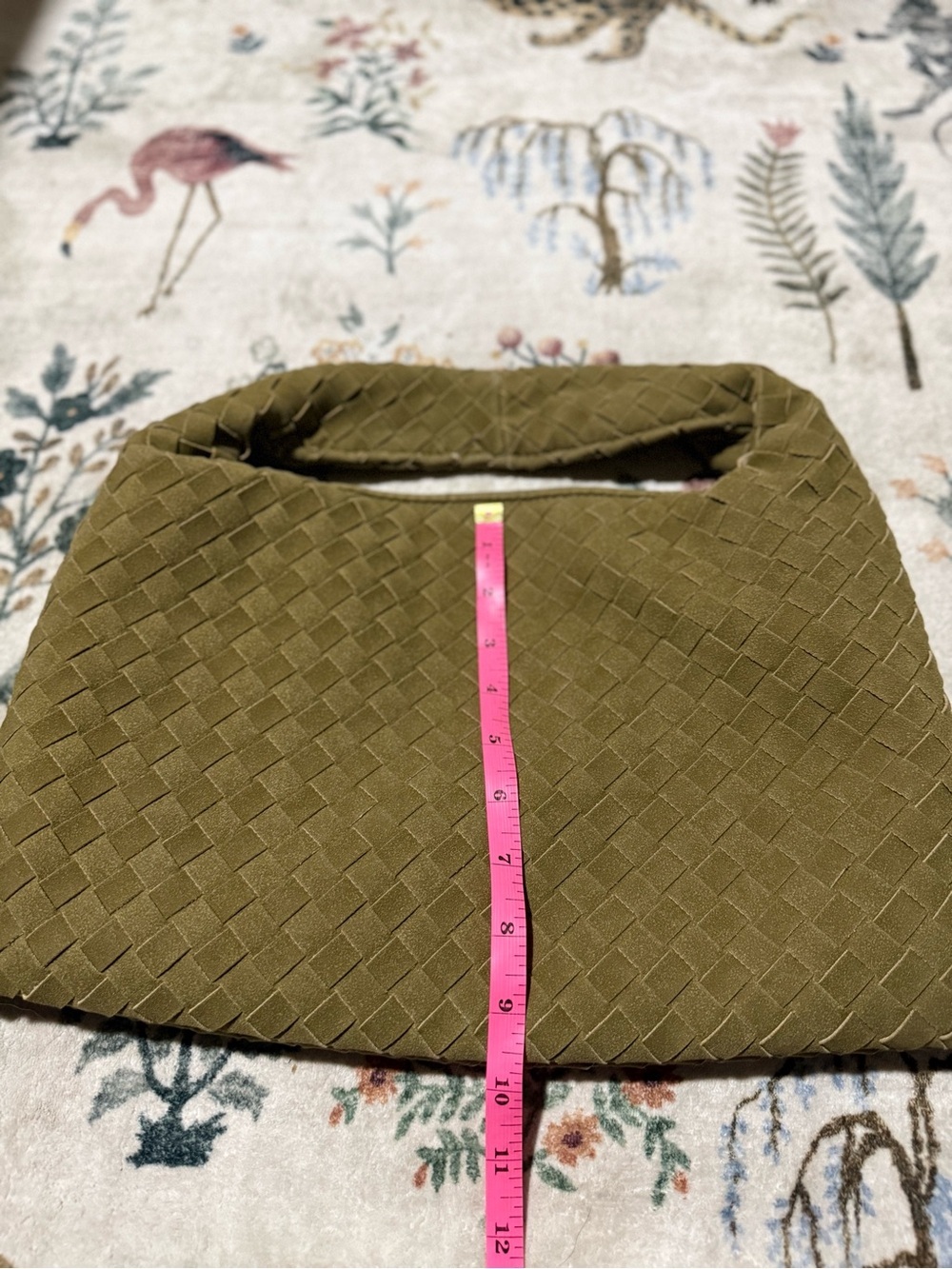 Woven Olive Green hobo Bag - Picture 8 of 9